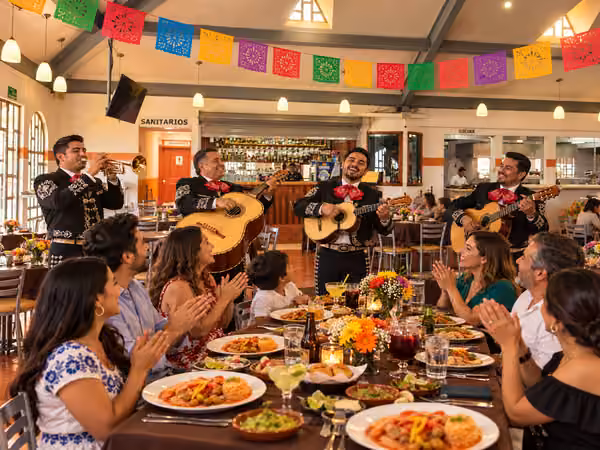 Mariachi en vivo durante un evento en Parador del Valle